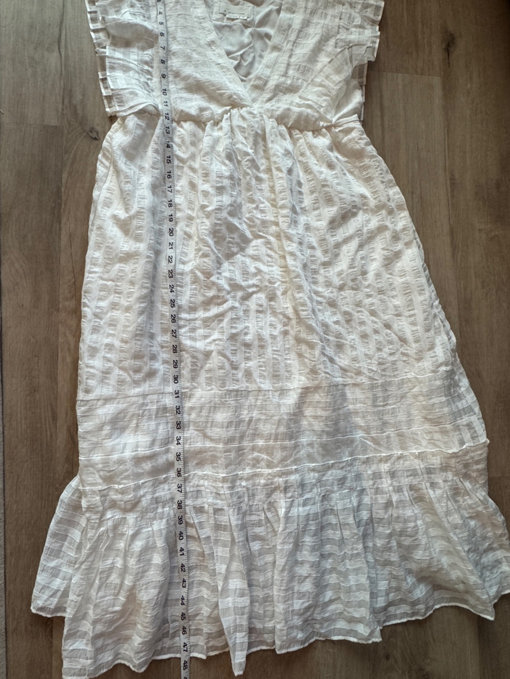 By Anthropologie V-Neck Ruffled Tiered Babydoll Dress sz XS - Picture 6 of 11